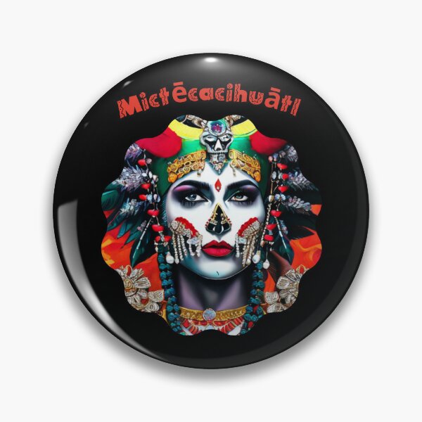 Item preview, Mictecacihuatl - Orange Makeup Mexican Face designed and sold by ElLocoMus.
