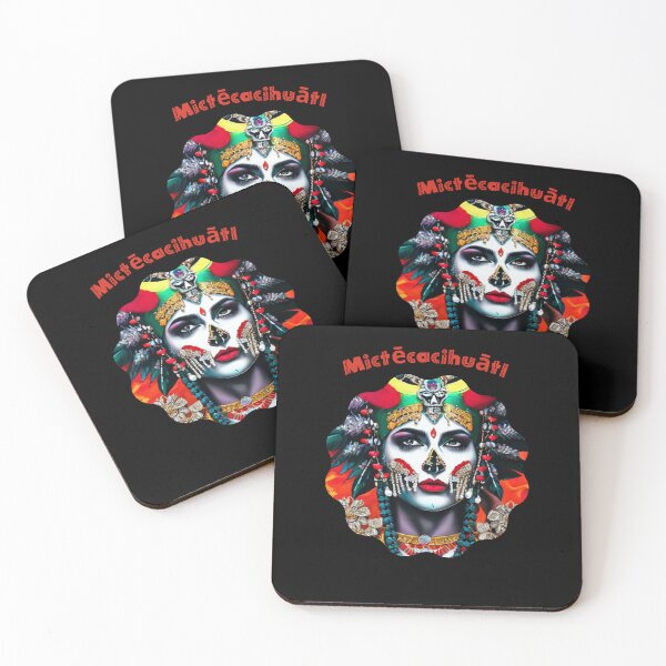Item preview, Mictecacihuatl - Orange Makeup Mexican Face designed and sold by ElLocoMus.