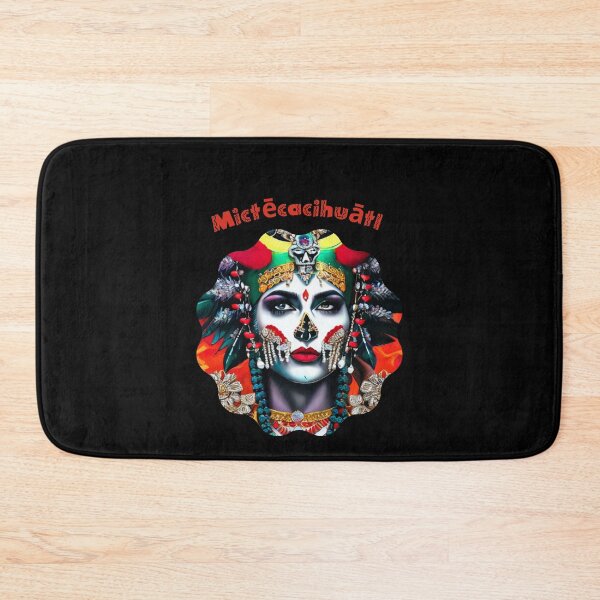 Item preview, Mictecacihuatl - Orange Makeup Mexican Face designed and sold by ElLocoMus.