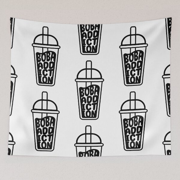 Item preview, Boba Addiction White and Black Bubble Tea Cup designed and sold by NexoNourishment.