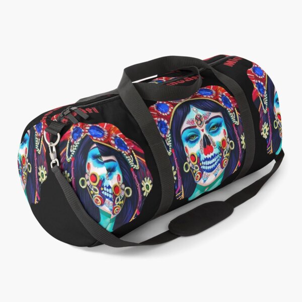 Item preview, Mictecacihuatl - Blue Makeup Mexican Face designed and sold by ElLocoMus.