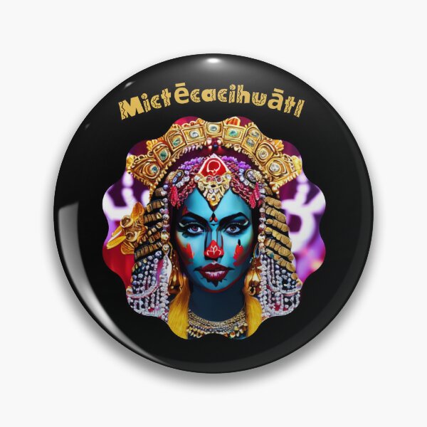 Item preview, Mictecacihuatl - Yellow and Blue Makeup Mexican Face designed and sold by ElLocoMus.