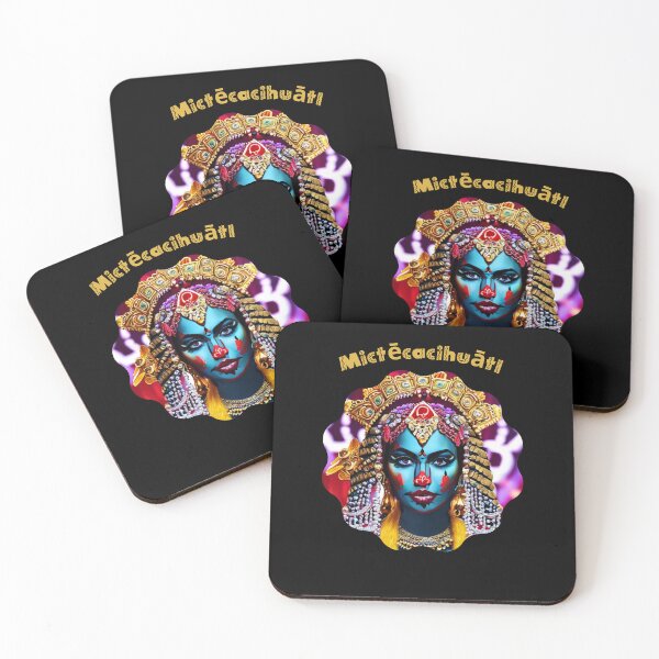 Item preview, Mictecacihuatl - Yellow and Blue Makeup Mexican Face designed and sold by ElLocoMus.