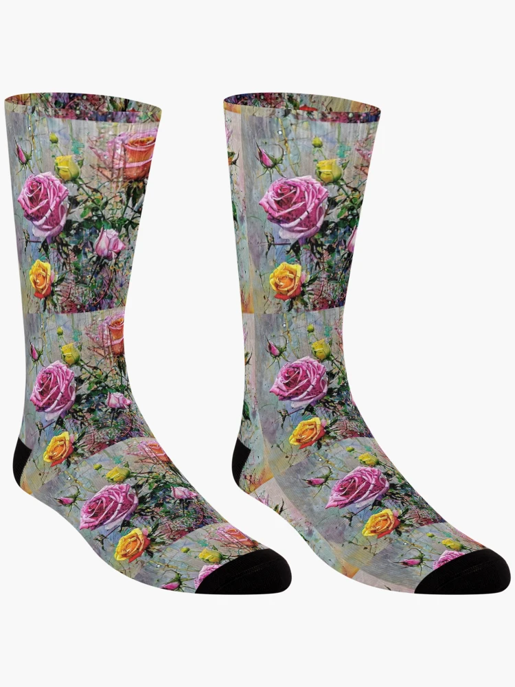 Thumbnail 3 of 5, Socks, Simply Roses designed and sold by bogfl.