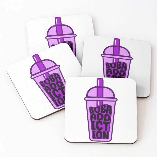 Item preview, Boba Addiction Purple and Black Bubble Tea Cup designed and sold by NexoNourishment.