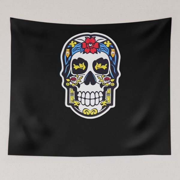 Item preview, Mictecacihuatl - Flower Skull designed and sold by ElLocoMus.