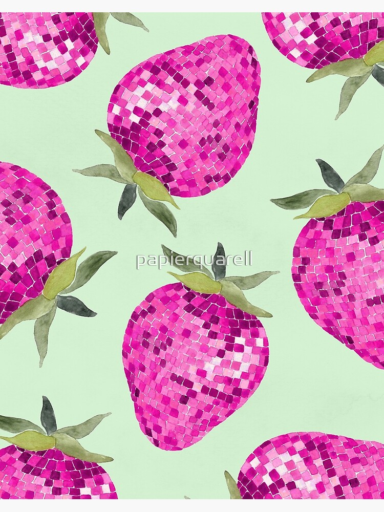 Disco Ball Strawberry Pink and Mint | Art Board Print