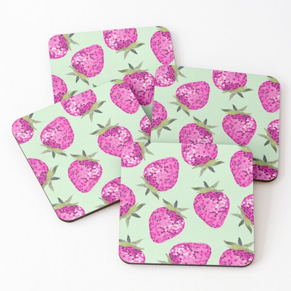 Item preview, Disco Ball Strawberry Pink and Mint designed and sold by papierquarell.