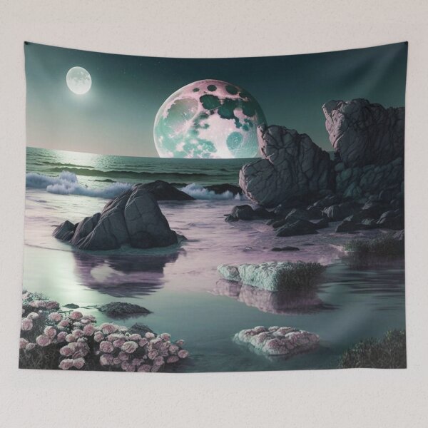 Item preview, moon over the sea designed and sold by Deborah Regan.