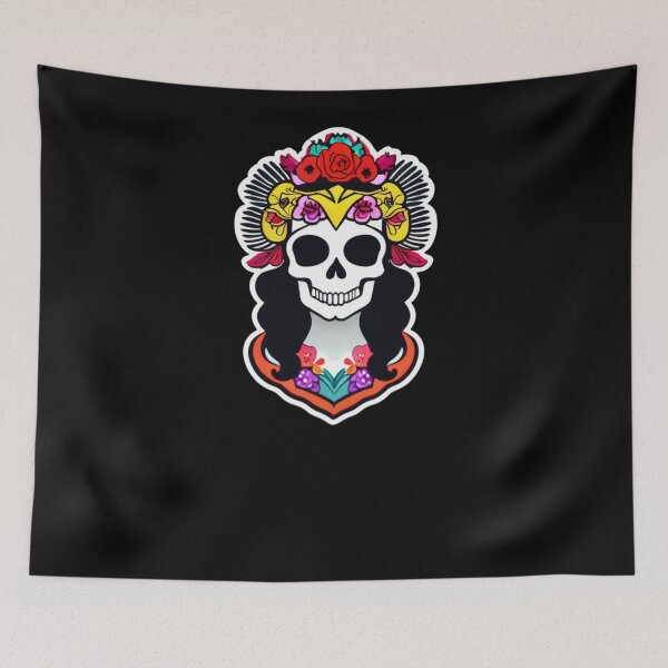 Item preview, Mictecacihuatl - RoseFlower Skull designed and sold by ElLocoMus.