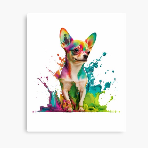 Wooden Jigsaw Puzzle-Colorful Chihuahua