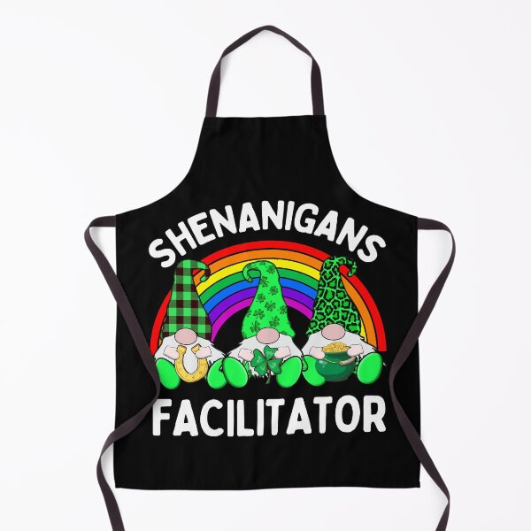 Item preview, Shenanigans Facilitator 3 Cute Irish Gnome Leprechauns Green Shamrocks designed and sold by funnytshirtemp.