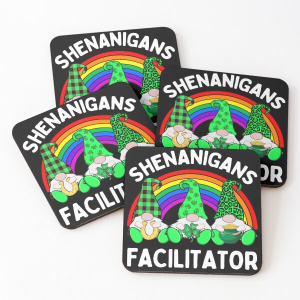 Item preview, Shenanigans Facilitator 3 Cute Irish Gnome Leprechauns Green Shamrocks  designed and sold by funnytshirtemp.