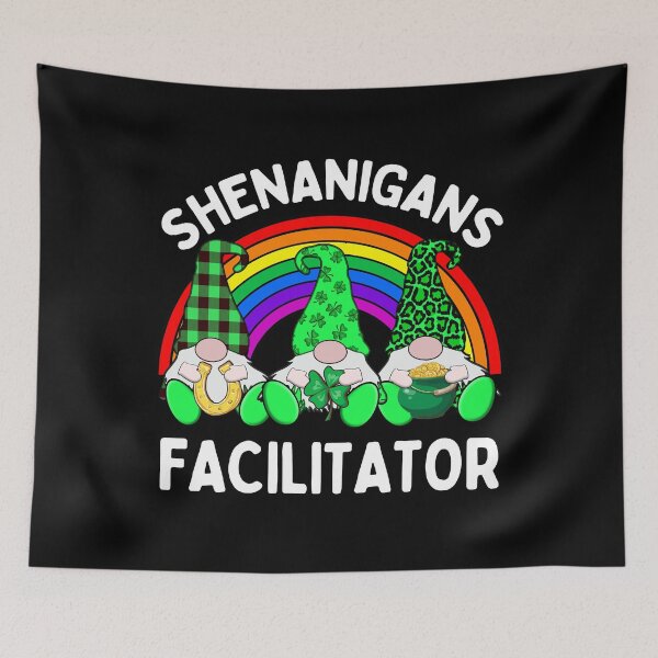 Item preview, Shenanigans Facilitator 3 Cute Irish Gnome Leprechauns Green Shamrocks  designed and sold by funnytshirtemp.
