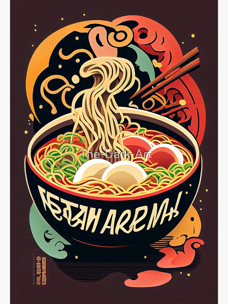 Vibrant Ramen Noodle Art A Feast for the Senses Poster for Sale by The Dark Art Redbubble