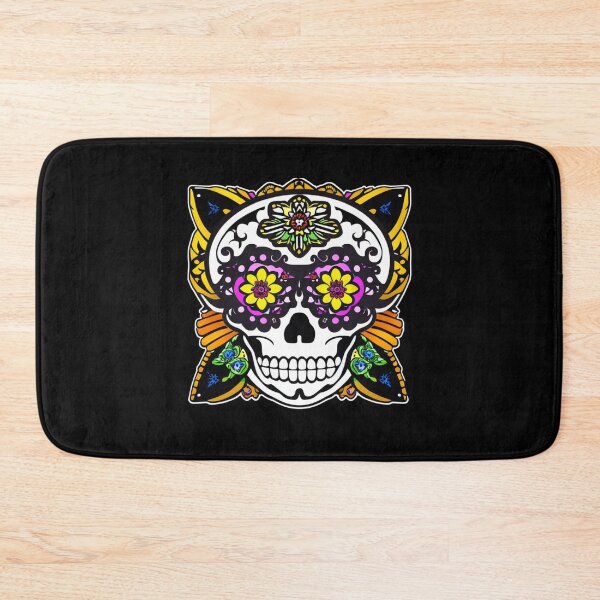 Item preview, Mictecacihuatl - Yellow Flower Girl Skull designed and sold by ElLocoMus.