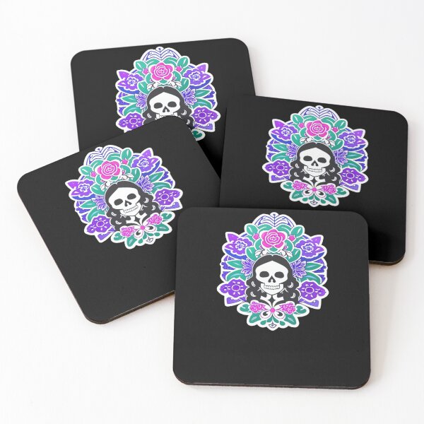 Item preview, Mictecacihuatl - Pastel Flower Girl Skull designed and sold by ElLocoMus.