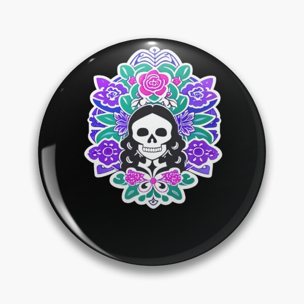 Item preview, Mictecacihuatl - Pastel Flower Girl Skull designed and sold by ElLocoMus.