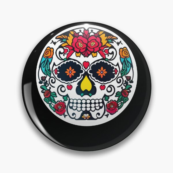 Item preview, Mictecacihuatl - Red Flower Girl Skull designed and sold by ElLocoMus.