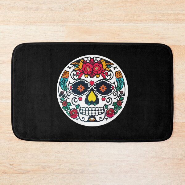 Item preview, Mictecacihuatl - Red Flower Girl Skull designed and sold by ElLocoMus.