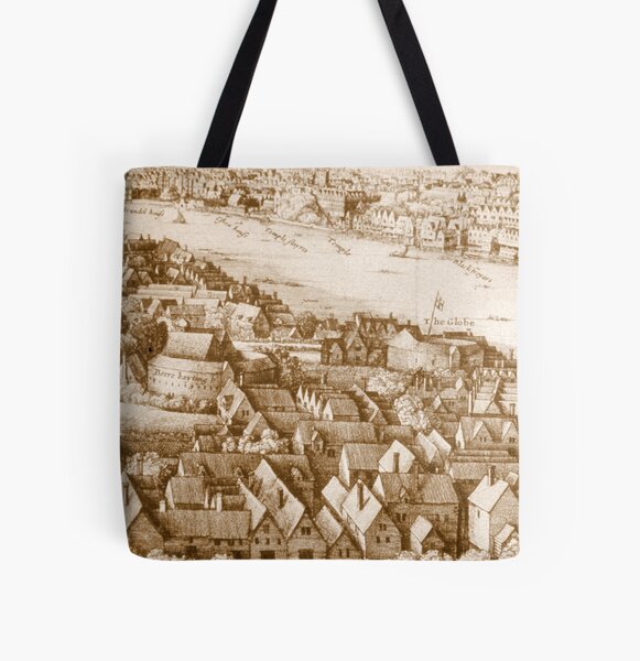 Hollar's Globe Theatre Longview London All Over Print Tote Bag