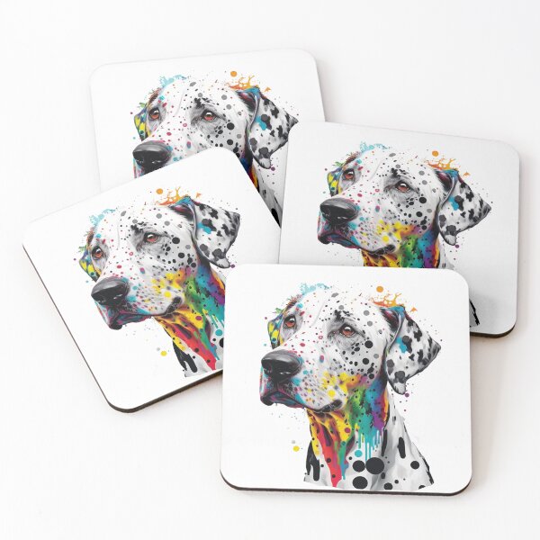 Item preview, Colorful Pop Art Dalmatian Dog, Carriage Dog Lover, Spotted Coach Puppy Owner designed and sold by PRINTED ..