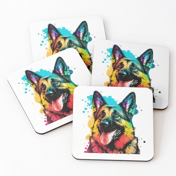 Item preview, Colorful Pop Art German Shepherd Dog, Berger Allemand Owner Gift designed and sold by PRINTED ..