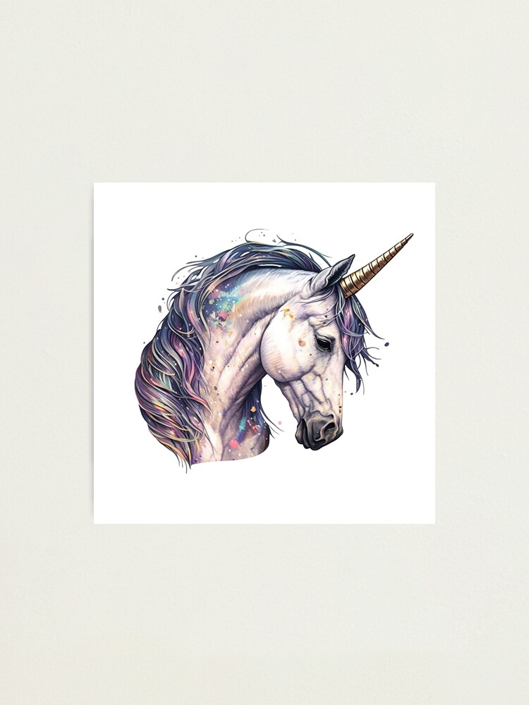 Realistic unicorn, Fantasy and imagination Photographic Print for