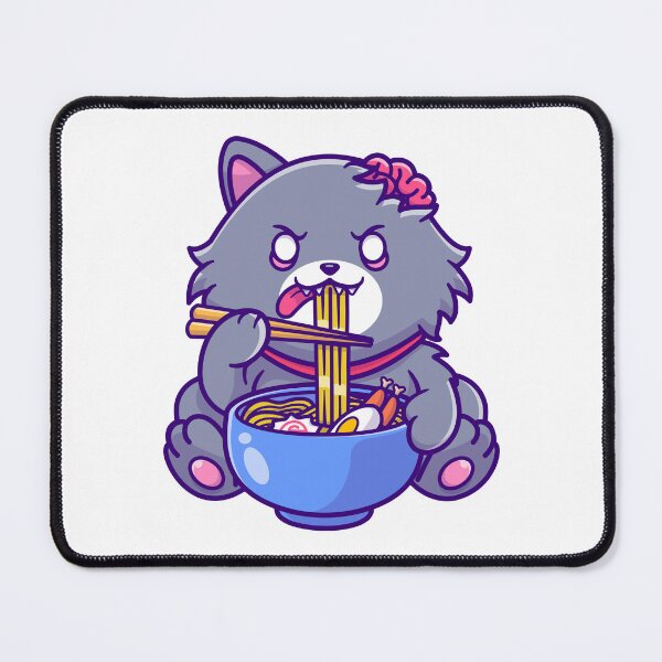 Item preview, Zomie Cat Eating Ramen - Funny Sticker designed and sold by Alhendy Store.