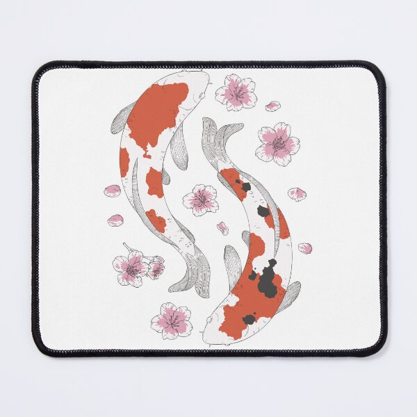 Aperçu de l'œuvre Carpe koï japonaise aux fleurs de cerisier créée et vendue par micbook.
