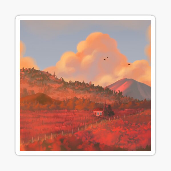 Item preview, these fields under the orange hues designed and sold by mienar.