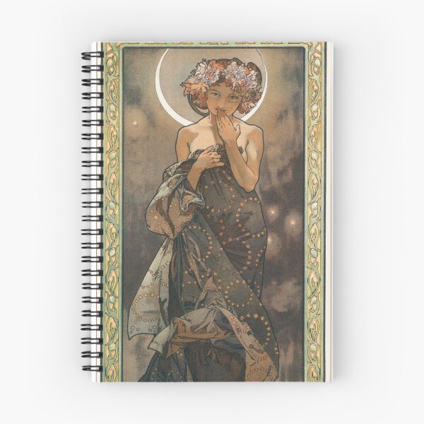 Aperçu de l'œuvre Alphonse Mucha art nouveau, CLAIR DE LUNE, Beauté élégante - Alphonse Mucha Inspired Art créée et vendue par RaspberryEM.