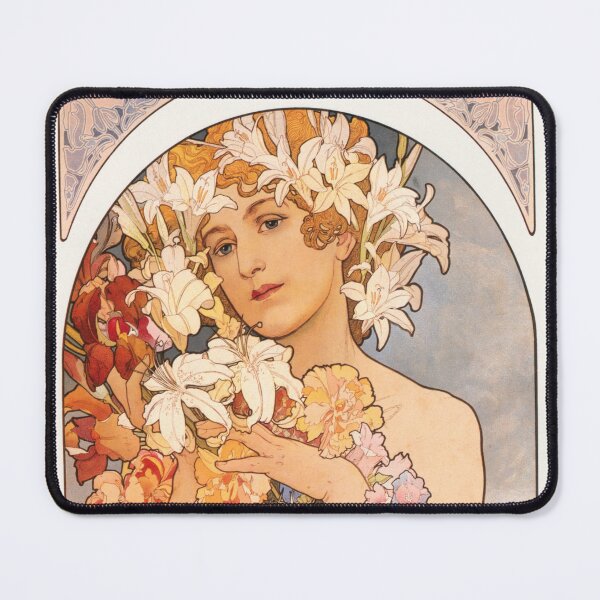 Item preview, Alfonse Mucha Art Nouveau Vintage woman illustration, Elegant Beauty - Alphonse Mucha Inspired Art designed and sold by RaspberryEM.