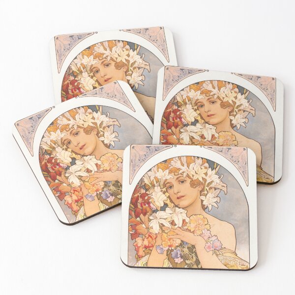 Item preview, Alfonse Mucha Art Nouveau Vintage woman illustration, Elegant Beauty - Alphonse Mucha Inspired Art designed and sold by RaspberryEM.