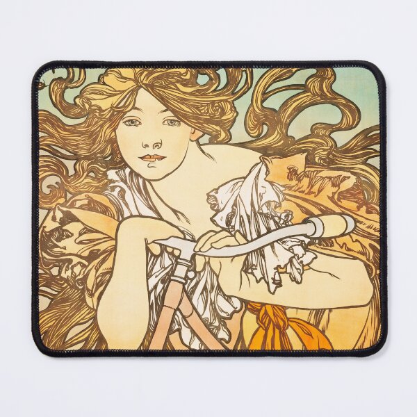 Item preview, Cycles PerfectaAlfonse Mucha Art Nouveau Vintage woman illustration, Elegant Beauty - Alphonse Mucha Inspired Art designed and sold by RaspberryEM.