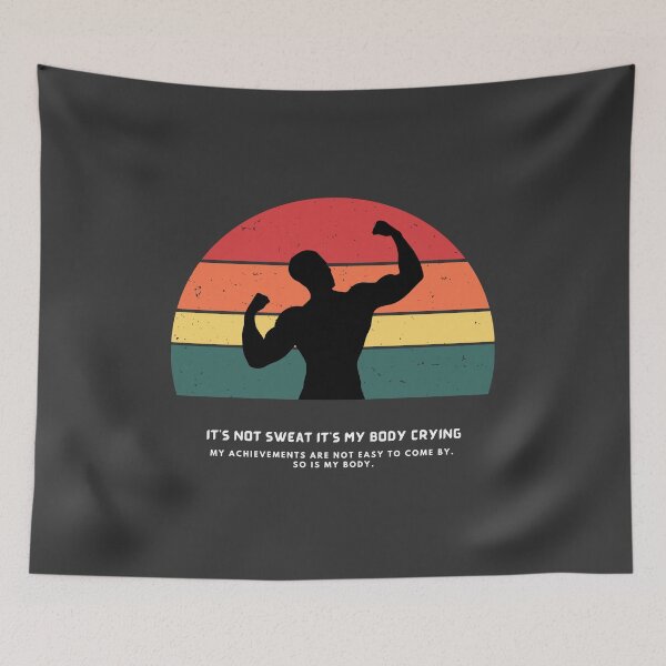 Item preview, it's Not Sweat It's My Body Crying  Workout Gym T-Shirt designed and sold by MiniSorastore.