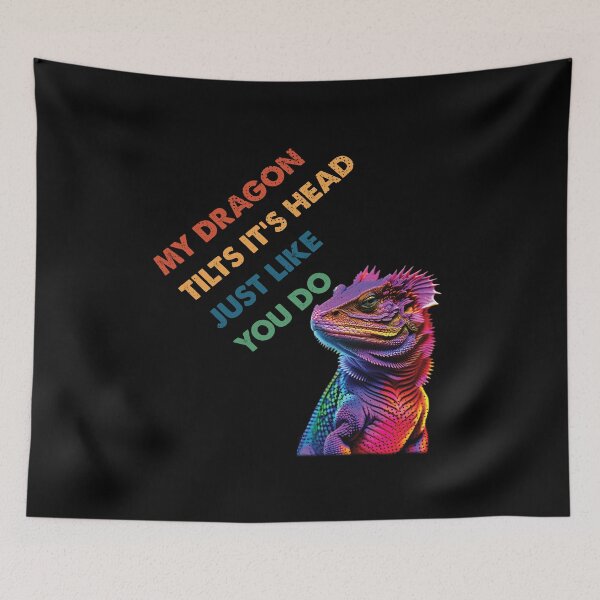 Item preview, My Dragon tilts it's head Funny Bearded Dragon Lover designed and sold by Trendy Valley .