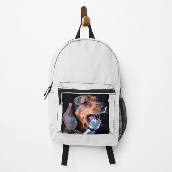 Item preview, Rock Star Dachshund Singing In A Microphone, Dog 17 designed and sold by LesTheArt.