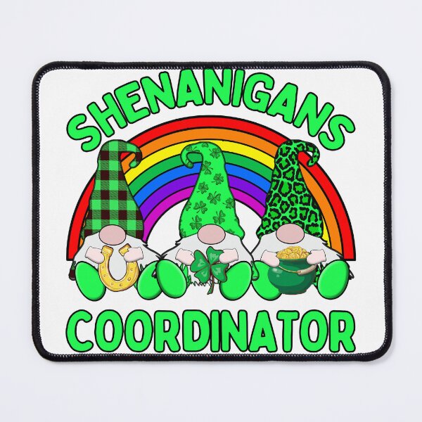 Item preview, Shenanigans Coordinator 3 Cute Irish Gnome Leprechauns Green Shamrocks designed and sold by funnytshirtemp.