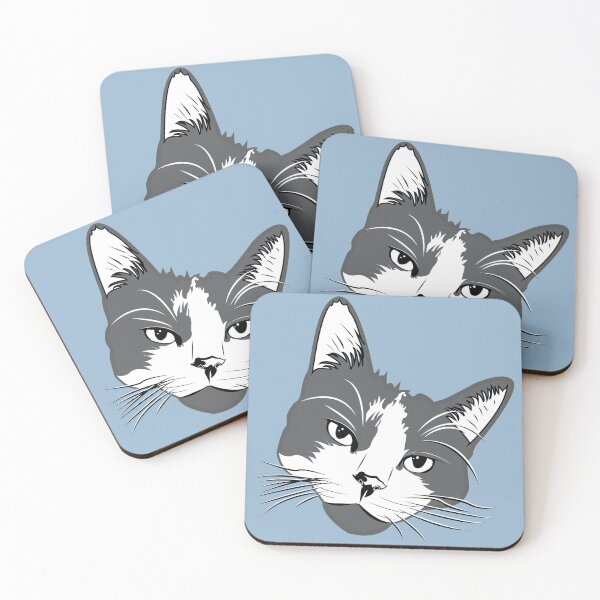 Item preview, Gray and White Cat designed and sold by IzzyBWoods.