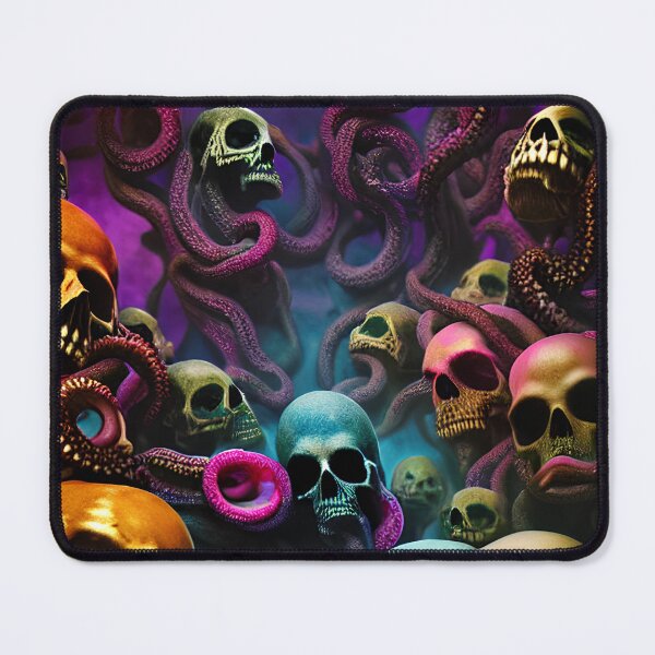Item preview, We are doomed: Lovecraftian, colorful skulls and tentacles designed and sold by Arcult-Stickers.