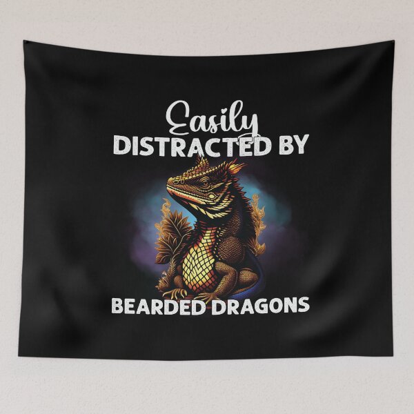 Item preview, Easily Distracted By Bearded Dragons Funny Lizard Lover  designed and sold by Trendy Valley .