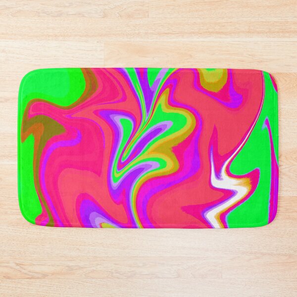 Item preview, Modern Swirl Abstract Pattern Neon Tones, Neon Green, Neon Pink, White, Green and Hot Pink Design designed and sold by theprintedclub.