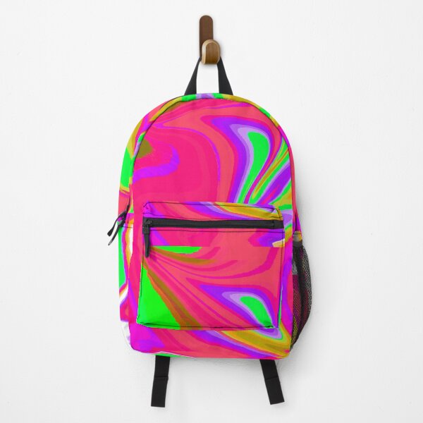 Item preview, Modern Swirl Abstract Pattern Neon Tones, Neon Green, Neon Pink, White, Green and Hot Pink Design designed and sold by theprintedclub.