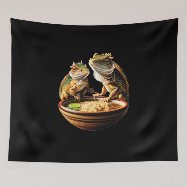 Item preview, Funny Bearded Dragon with Ramen Noodles Bowl  designed and sold by Trendy Valley .