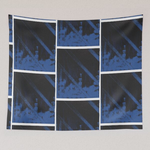 Item preview, Night Blue Cityscape through Window designed and sold by BlackArtichoke.
