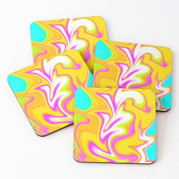 Item preview, Modern Swirl Abstract Pattern Neon Tones, Neon Green, Orange, Neon Yellow, Neon Blue, White, Red and Hot Pink Design designed and sold by theprintedclub.