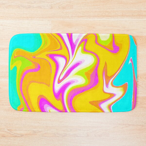 Item preview, Modern Swirl Abstract Pattern Neon Tones, Neon Green, Orange, Neon Yellow, Neon Blue, White, Red and Hot Pink Design designed and sold by theprintedclub.