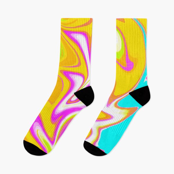 Item preview, Modern Swirl Abstract Pattern Neon Tones, Neon Green, Orange, Neon Yellow, Neon Blue, White, Red and Hot Pink Design designed and sold by theprintedclub.