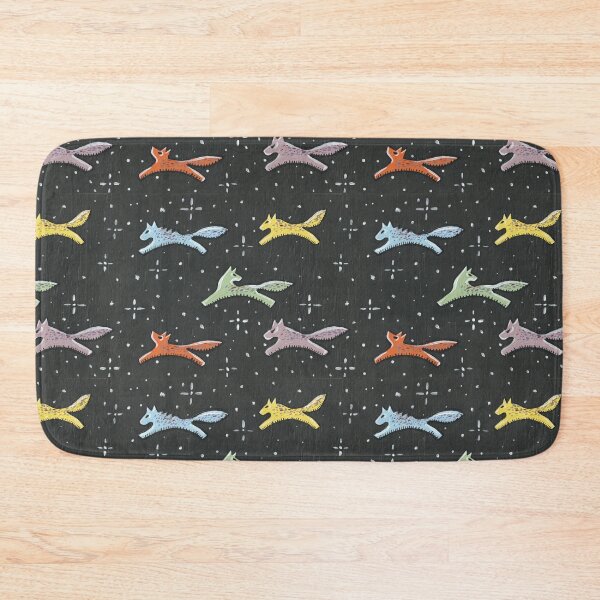 Item preview, Colorful Wolves Running Through The Stars - Native American Picture Writing Inspired Design designed and sold by TheRainFamily.